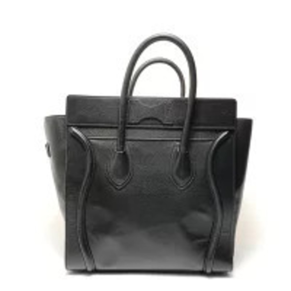 Celine Luggage Tote Shopper Leather Handbag Black